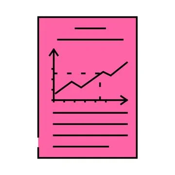 Graph data science icon color illustration 스톡 일러스트