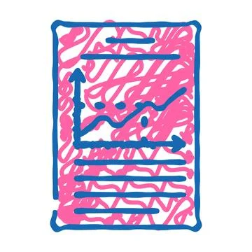 Graph data science icon doodle illustration Stockillustratie