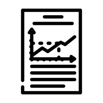 Graph data science line icon vector illustration 스톡 일러스트