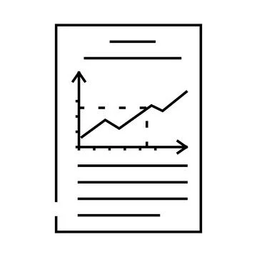 Graph data science line icon vector illustration 스톡 일러스트