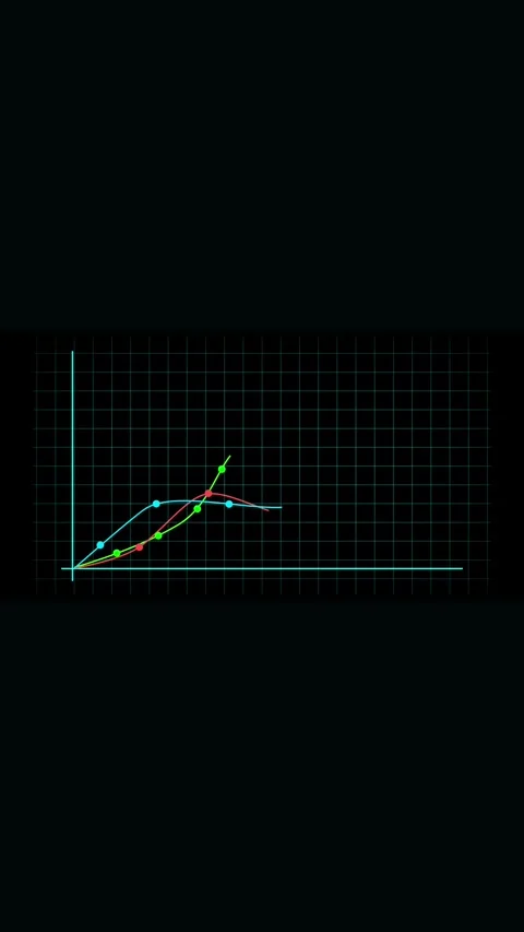 Graph data visualization motion graphics technology abstract chart vertical.. Stock Footage 344284264
