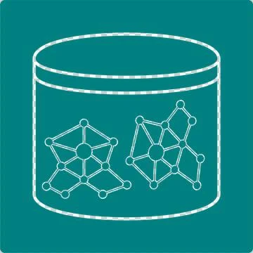 Graph Database Vector - Stored Semantic Graph Structures in Cylinder イラスト素材