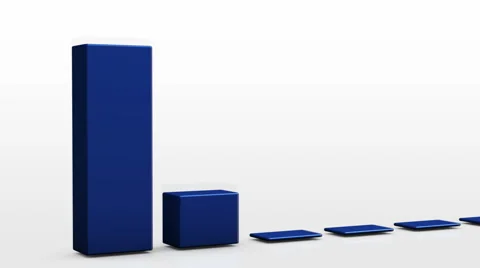 Graph of declining profits, the histogram with arrow Stock Footage 58081194