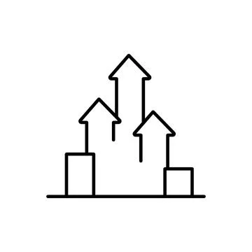 Graph diagram chart icon growth Stock Illustration