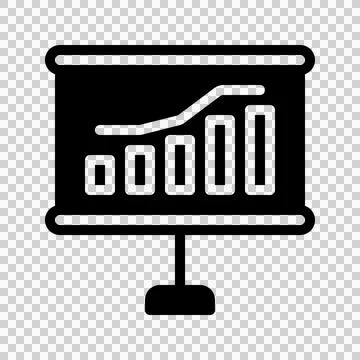 Graph diagram icon. with a soild style. Vector illustration. Illustrazione stock