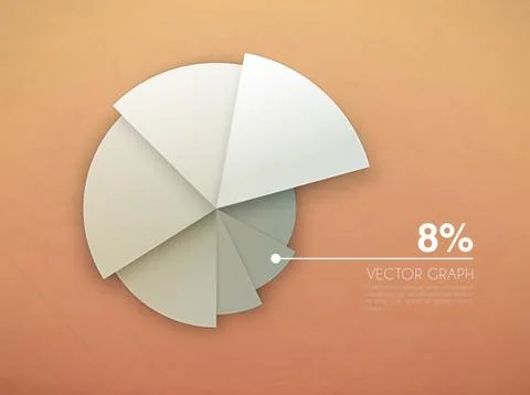 Graph diagram. vector pie chart Illustrazione stock