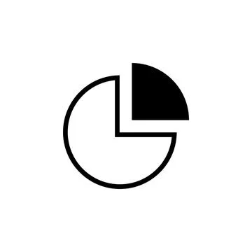 Graph Digital Marketing, Pie Chart Flat Vector Icon イラスト素材