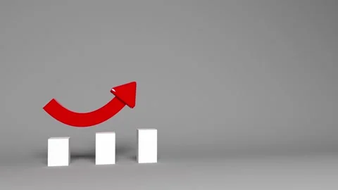 Graph direction going up animation Vídeo Stock 145863884