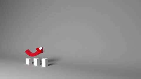 Graph direction going up animation Stock Footage 145863891