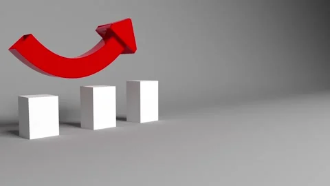 Graph direction going up animation Stock Footage 145863892