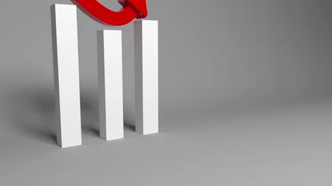 Graph direction going down animation Stock Footage 145863874