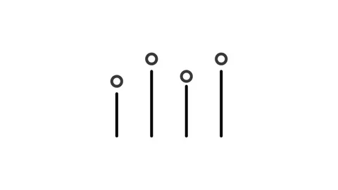 A graph displaying a line with three highlighted dots indicating specific d.. Stock Footage 333549630
