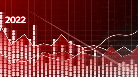 Graph down in 2023 moving background Video stock 222937856