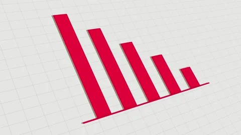 Graph down icon animation, animated infographic Stock Footage 297549406