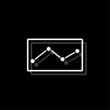 Graph down icon flat Stock Illustration