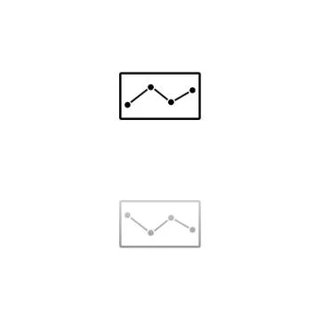 Graph down icon flat Stock Illustration