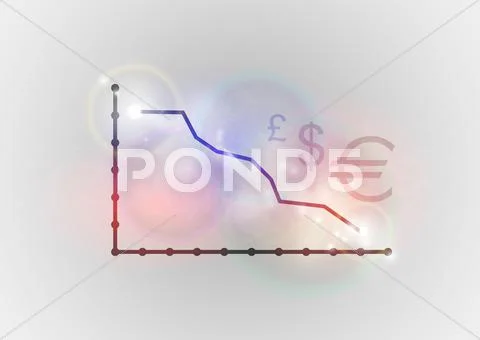 Graph down Иллюстрация