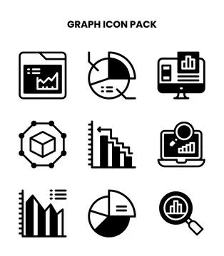 Graph DuoTone Design Icons Pack Stockillustratie
