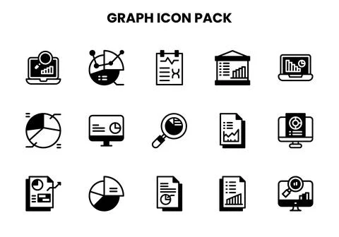 Graph DuoTone UI Icons Pack 库存插图
