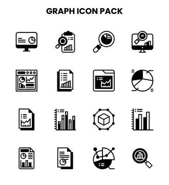 Graph DuoTone Vector Icons Pack イラスト素材