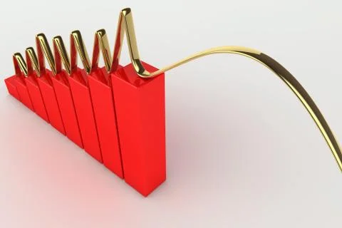 Graph falling Stock Illustration