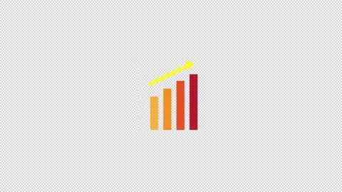 Graph Flat Icon Stock Footage 205060687