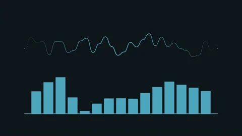 Graph of fluctuating interest rates and returns. Stock-Footage 232598366