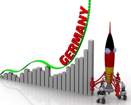 The graph of Germany success Ilustração Stock
