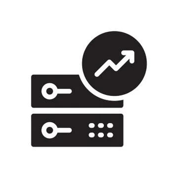 Graph glyph flat icon Stock Illustration