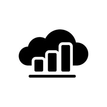 Graph glyph flat icon Illustrazione stock