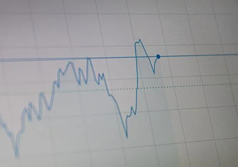 Graph going up and down with trends Stock Photos