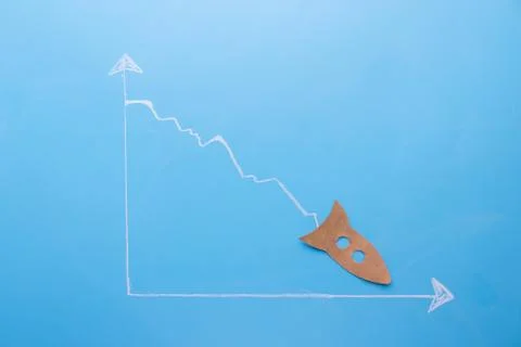 Graph going down 写真素材