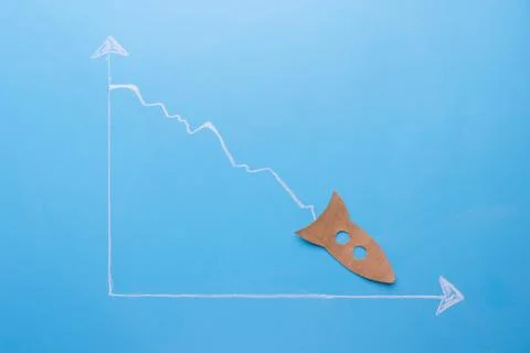 Graph going down Stock Photos