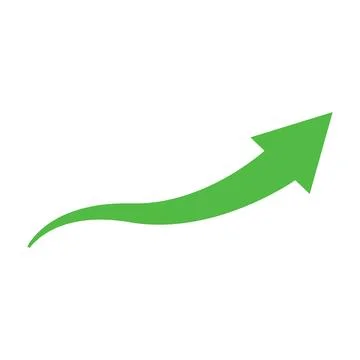 Graph going up sign with green arrows. Bar chart symbol icon with arrow mov.. Ilustración de archivo