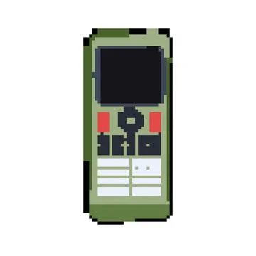 Graph graphing calculator pixel art vector illustration Stock Illustration