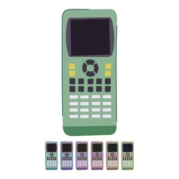 Graph graphing calculator vector cartoon graphic Stock Illustration