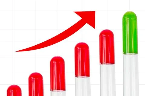 Graph growing up Stock Photos