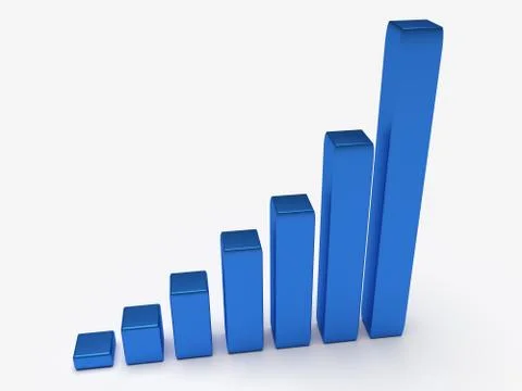 Graph with the growing progress 库存插图