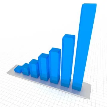 Graph with the growing progress イラスト素材