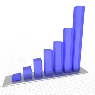 Graph with the growing progress Stock Illustration