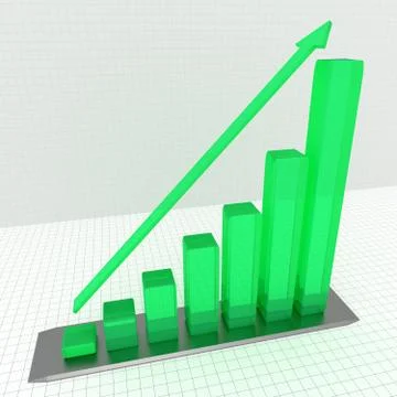 Graph with the growing progress 库存插图