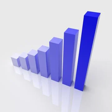 Graph with the growing progress Stock Illustration