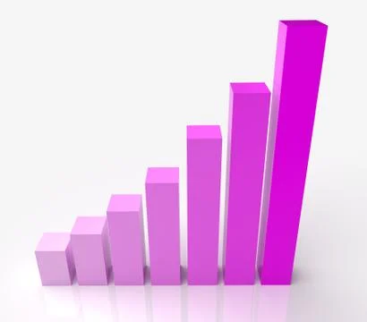 Graph with the growing progress Stock Illustration