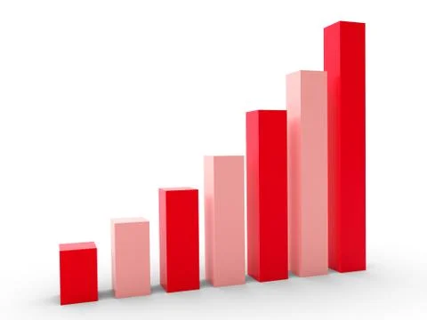 Graph with the growing progress Stock-Illustration