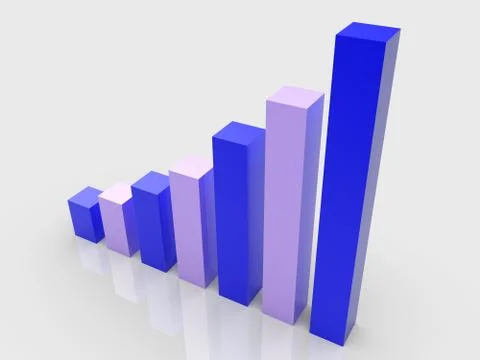 Graph with the growing progress Stock Illustration