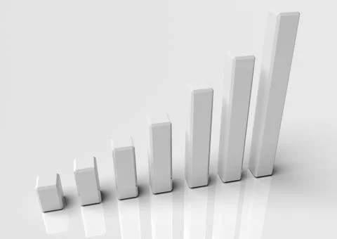 Graph with the growing progress 스톡 일러스트