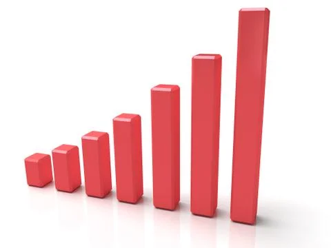 Graph with the growing progress Stock Illustration