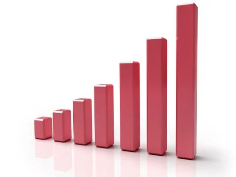 Graph with the growing progress Stock Illustration