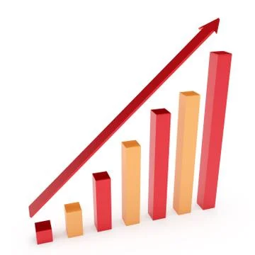 Graph with the growing progress Stock Illustration