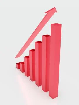 Graph with the growing progress イラスト素材